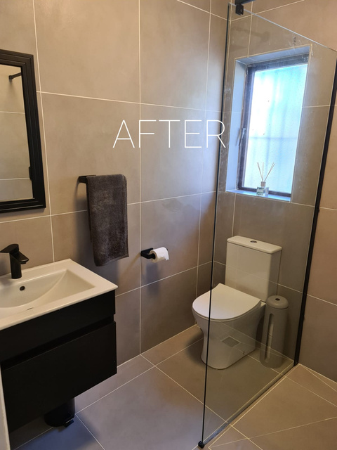 Completed bathroom remodel