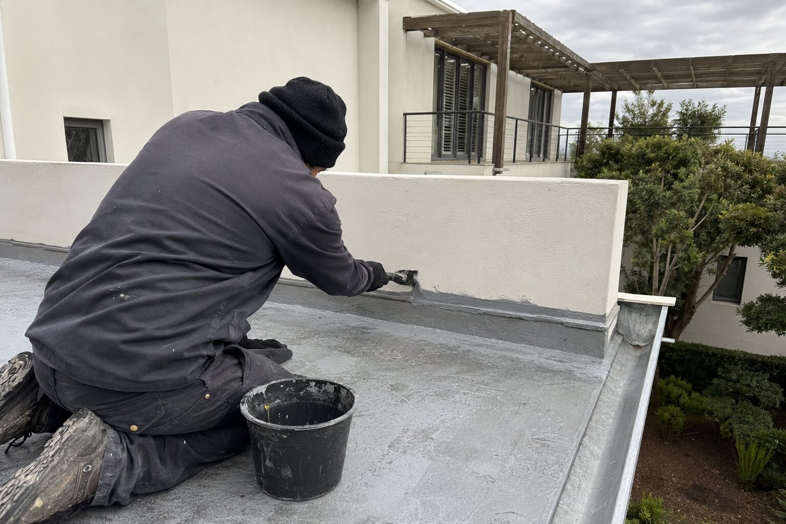 Exterior waterproofing maintenance on a Cape Town home